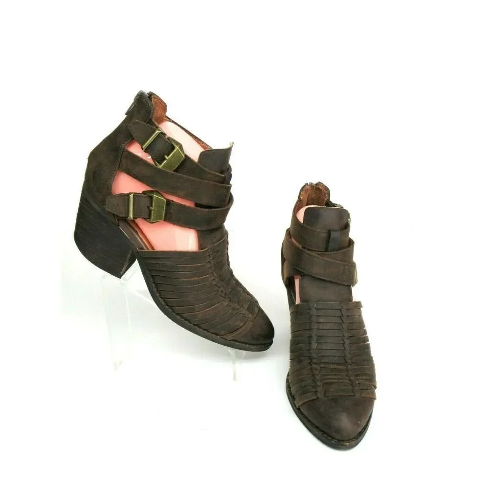 Jeffrey Campbell Brown Stillwell ‎ Ankle Bootie